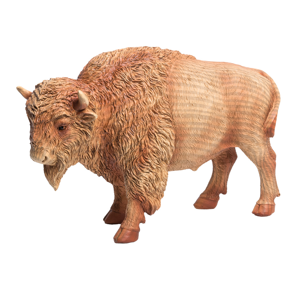 7"  Wood Grain Buffalo Figurine 63667