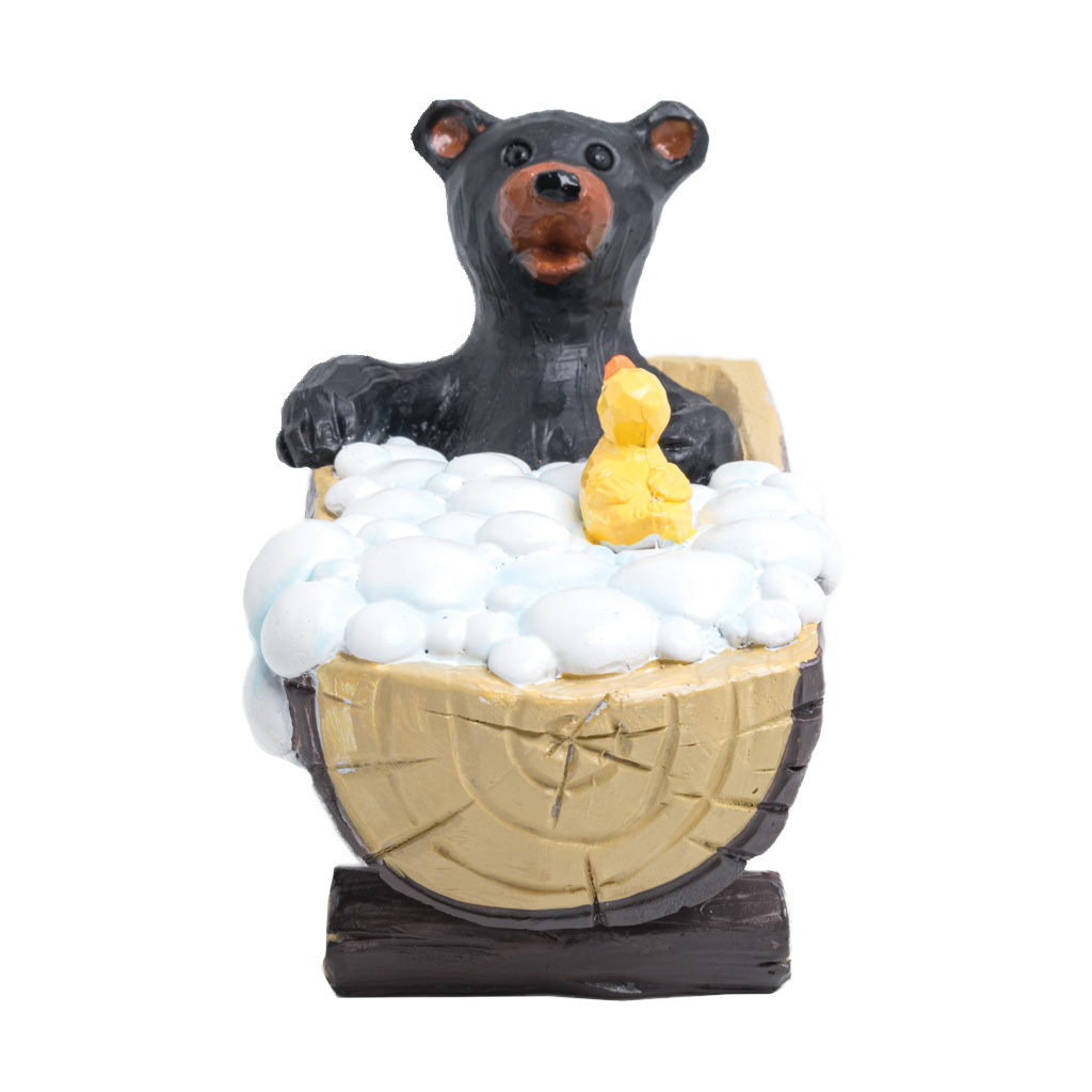 Bear In Bubble Bath With Rubber Duck Figurine 63718 View 3