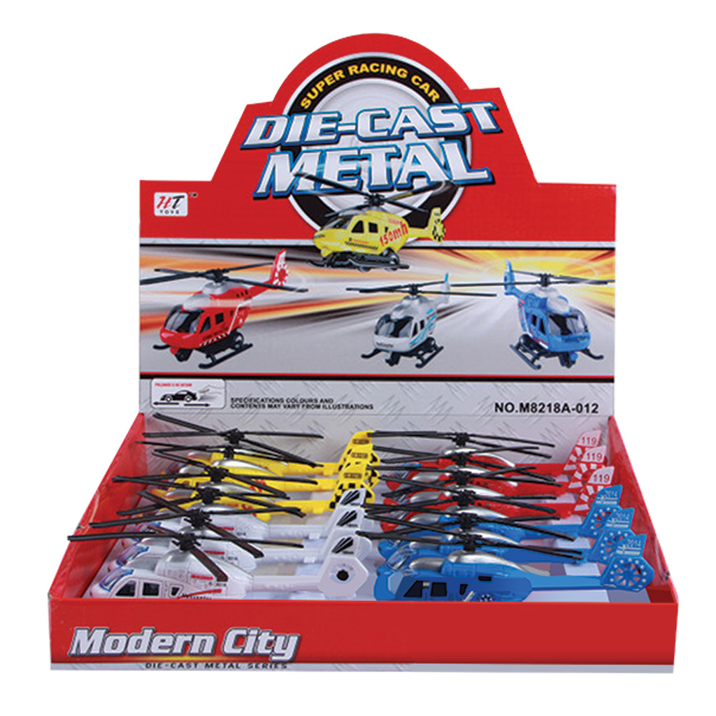 Die Cast Helicopters 12 pc DB 63728 View 2