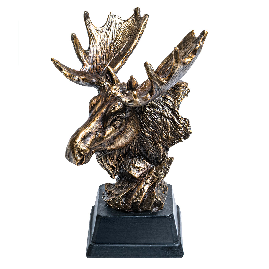 Moose Head Bronze Look Figurine 63740
