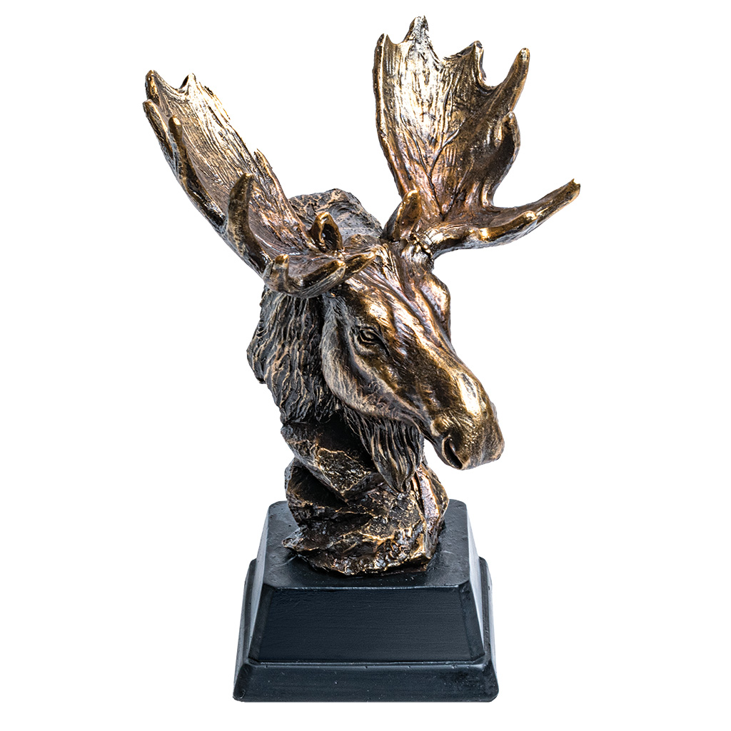 Moose Head Bronze Look Figurine 63740 View 2