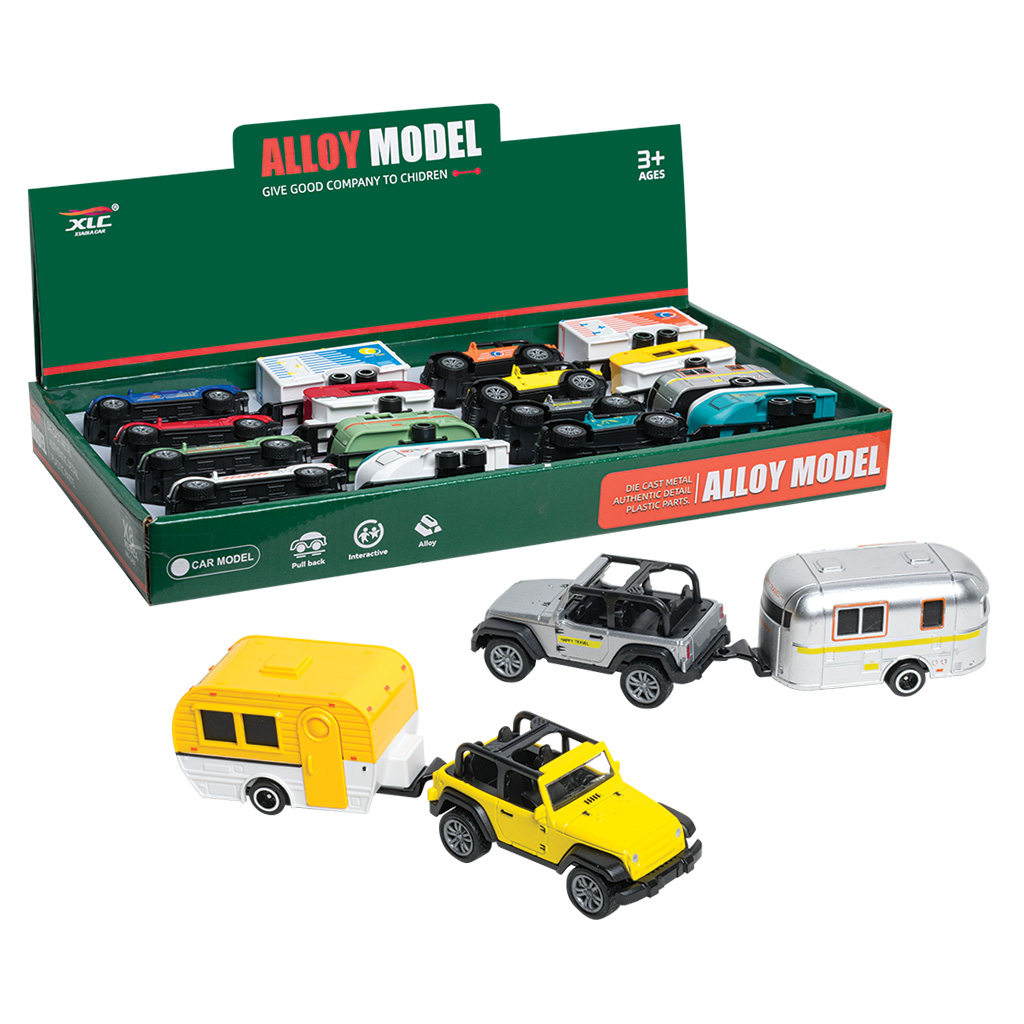 Die Cast Trailer & Vehicle Toy W/Display 12pc 63775