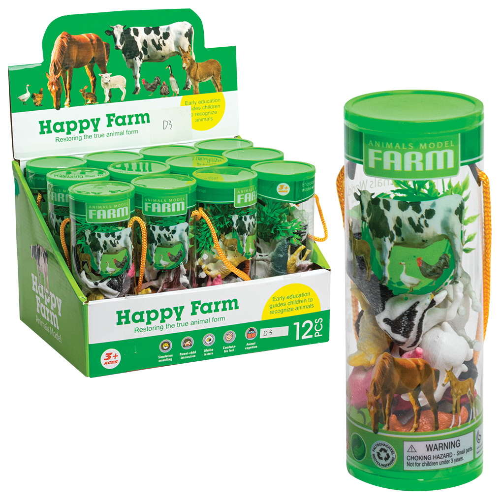 Happy Farm Tube Toy 12PC 63786