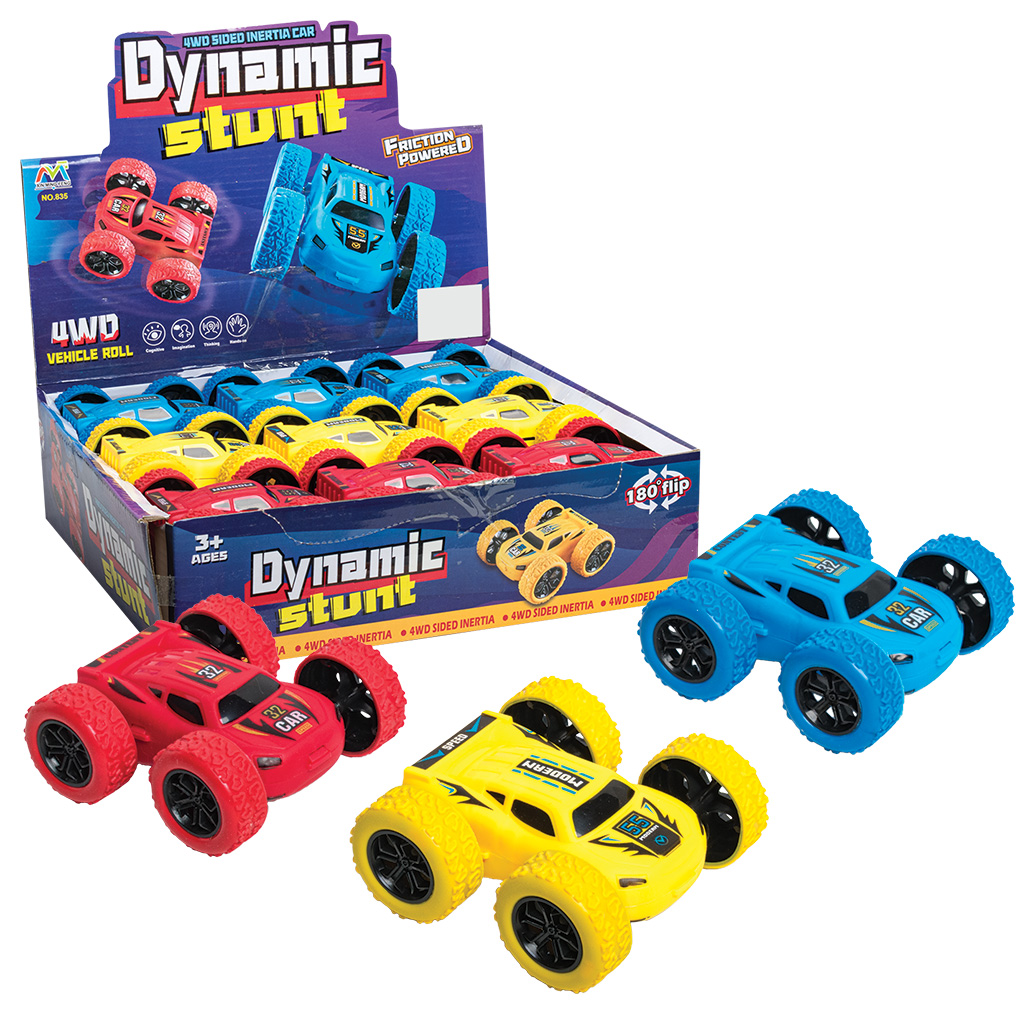 Dynamic Stunt Car Toy W/Display 12pc 3A 63787